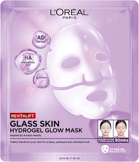 Revitalift Filler Glass Skin hidrogelna maska v obliki krpice L'ORÉAL PARiS REVITALIFT