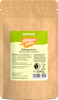 Zahnpulver Minze Birkengold