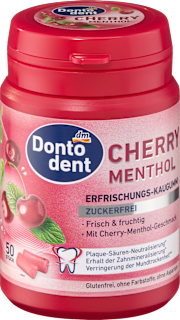 Kaugummi, Cherry Menthol, zuckerfrei Dontodent