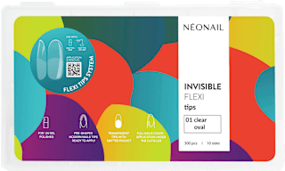 Invisible Flexi Tips 01 Clear Oval NÉONAIL