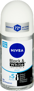 antiperspirant roll-on Black & White Invisible Pure NIVEA