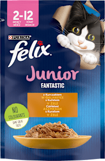 Karma dla kociąt kurczak w galaretce Fantastic Felix
