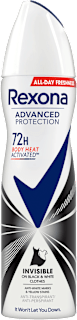 Деo спрей Advanced Protection Invisible Black & White Rexona