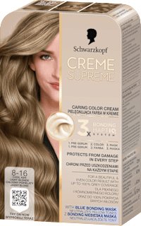 Farba do włosów trwała 8-16 Chłodny Popielaty Jasny Blond Schwarzkopf CREME SUPREME