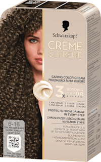 Farba do włosów trwała 6-16 Chłodny Popielaty Ciemny Blond Schwarzkopf CREME SUPREME