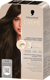 Farba do włosów trwała 4-0 Naturalny Brąz Schwarzkopf CREME SUPREME