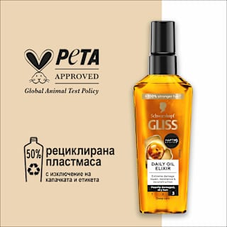 Еликсир с масла за суха и увредена коса  Schwarzkopf GLISS