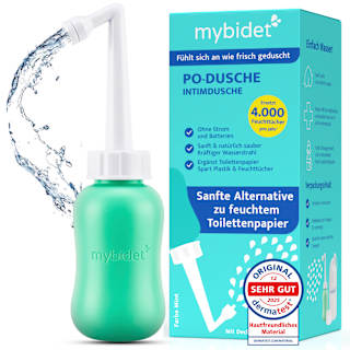 Po- und Intimdusche Mint, inkl. Reisebeutel und Deckel mybidet