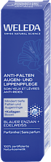 Prémiový liftingový krém na oči a pery Anti-Age s modrým horcom WELEDA