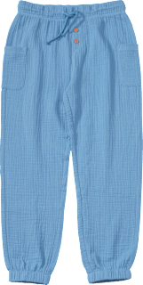 Hose aus Musselin mit Kordel, blau, Gr. 134 ALANA