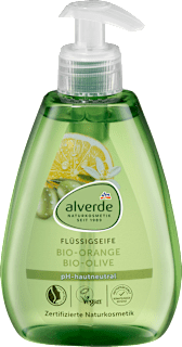 tekuté mýdlo bio oliva a bio pomeranč alverde NATURKOSMETIK