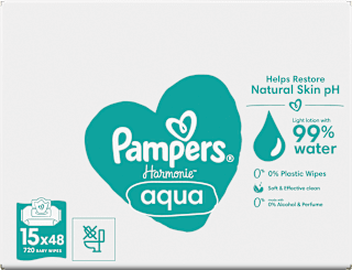Feuchttücher aqua (15x48 St) Pampers Harmonie