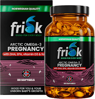 Prehransko dopolnilo omega-3 za nosečnice, vitamin D3 & folat, v kapsulah frisk GOOD FOR EVERY BODY