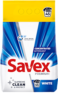 Detergent rufe pudră White 45 spălări Savex