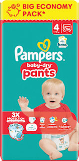 Baby Pants Baby Dry Gr. 4 (9-15 kg) Big Pack Pampers