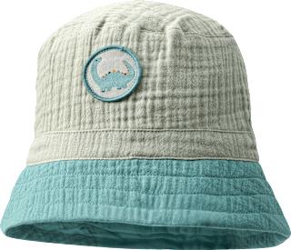 Hut aus Musselin mit Dino-Motiv, grün, Gr. 50/51 ALANA