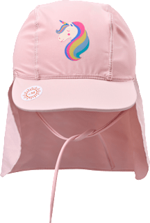 UV Bademütze mit Nackenschutz & Einhorn-Motiv, rosa, Gr. 52/53 PUSBLU