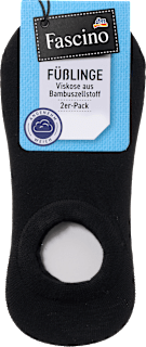 Füßlinge mit Bambus-Viskose & Fersen-ABS schwarz Gr. 35-38 Fascino
