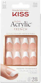 Künstliche Nägel Salon Acryl French Je T'aime KISS