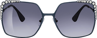 Sonnenbrille Damen graublau mit Steinchen SUNDANCE