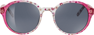 Sonnenbrille Kids pink-weiß mit Blumenmuster SUNDANCE