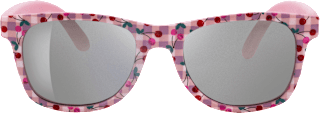 Sonnenbrille Kids rosa Karomuster & Kirschen SUNDANCE