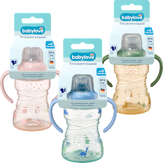 Tanulópohár 6 hónapos kortól, 260 ml-es, többféle babylove