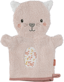Waschhandschuh Katze, rosa fehn