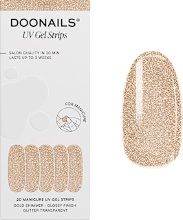 UV Gel Nagelfolien, Gel Strips Gold Shimmer Doonails