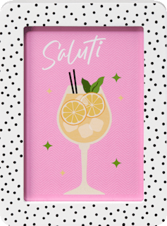 DIY 2026 Bilderrahmen mit Punktedesign 9x13 cm, schwarz-weiß Paradies