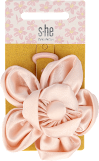 Haar- und Ansteckbrosche Blume rosa s-he stylecollection