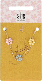 Fußkette vergoldet mit Blumen s-he stylecollection