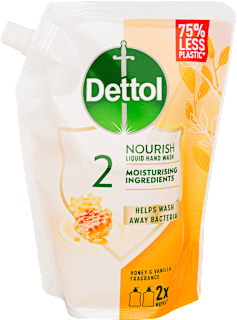 Flyékony szappan utántöltő Nourish, méz és vanília illattal Dettol