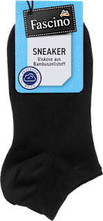 Sneakersocken mit Bambus-Viskose schwarz, Gr. 39-42 (1 Paar) Fascino