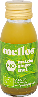 Bio matcha-gyömbér shot mellos