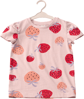 T-Shirt mit Erdbeer-Muster, rosa, Gr. 110 ALANA