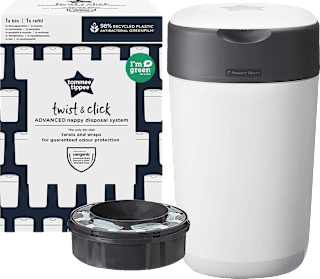 Windeleimer Twist & Click Sangenic weiß Tommee Tippee