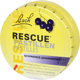 pastilky s příchutí černý rybíz Bach RESCURA
