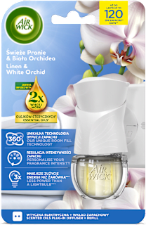 Zestaw elektryczny automat i wkład Linen & White Orchid  AIR WICK