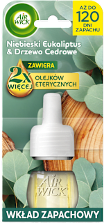 Wkład do elektrycznego odświeżacza powietrza Blue Eucalyptus & Cedarwood AIR WICK