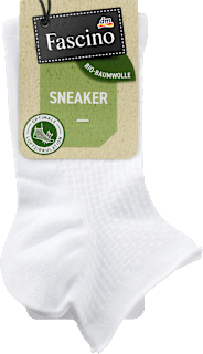 Sneakersocken mit Struktur & Rollrand weiß Gr. 35-38 Fascino