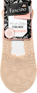 ponožky nízké, Florale Spitze, vel. 39-42, béžové Fascino