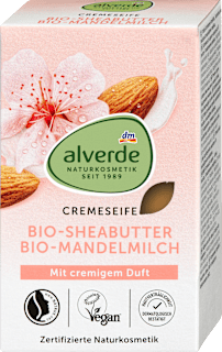 Săpun solid cu unt de shea bio și lapte de migdale alverde NATURKOSMETIK