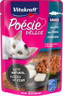 Mokra karma dla kota Poésie Délice, dorsz w sosie Vitakraft