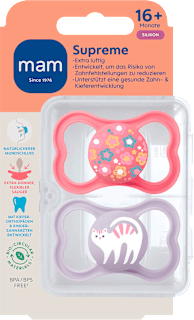Schnuller Supreme pink/violett 16+ Monate mam