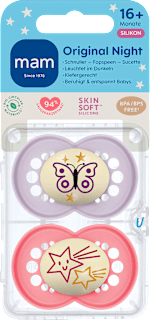 Schnuller Original Night Schmetterling/Sternschnuppe 16+ Monate mam