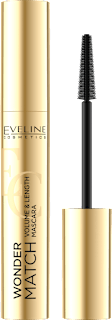 Maskara za volumen in podaljšanje trepalnic Wonder Match, črna EVELINE COSMETICS