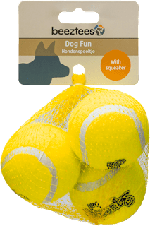 Igrača za pse - teniška žoga s piščalko beeztees