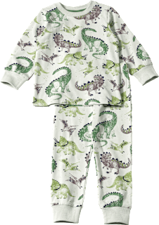 Schlafanzug Pro Climate mit Dino-Muster, grün, Gr. 110/116 ALANA