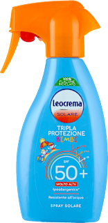 Spray solare tripla protezione bimbi 50+ Leocrema